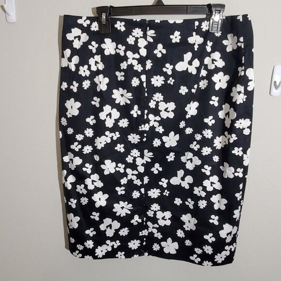 TALBOTS FLORAL pencil skirt plus size 14 - Picture 2 of 6